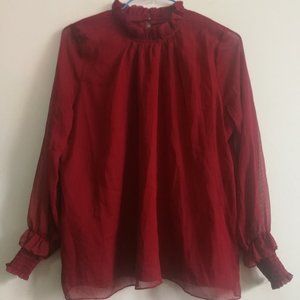 Women's red blouse